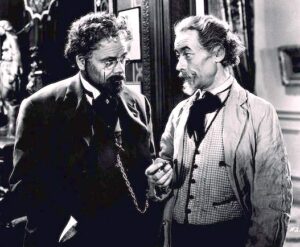 Photo of Paul Muni as Emile Zola and Vladimir Sokoloff as Paul Cezanne.