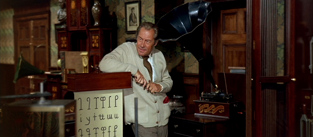 Photo of Rex Harrison as Henry Higgins.