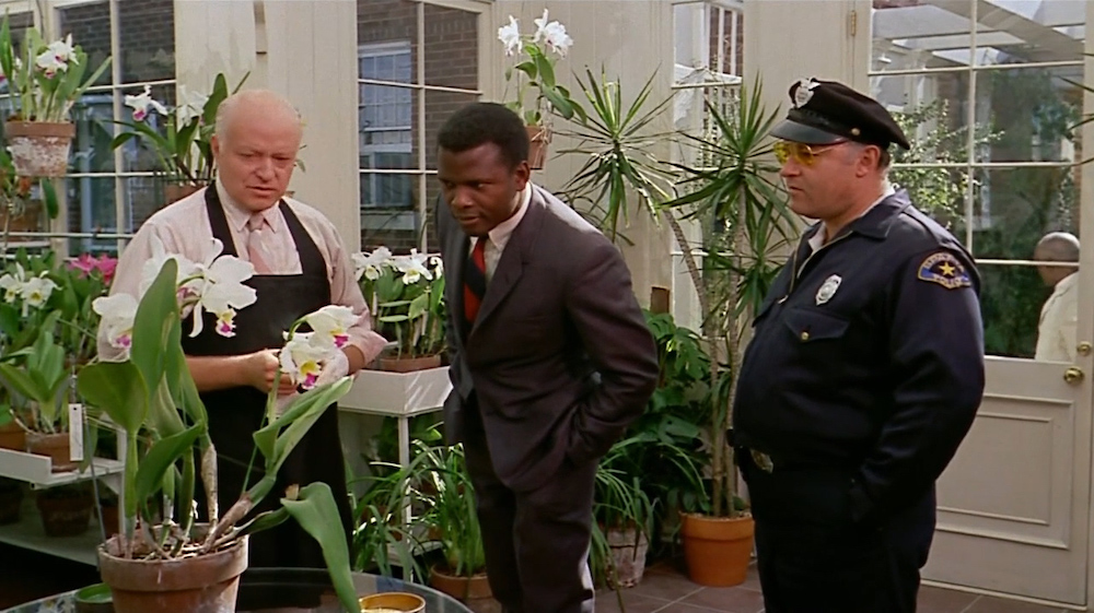 Photo of Larry Gates, Sidney Poitier, and Rod Steiger.