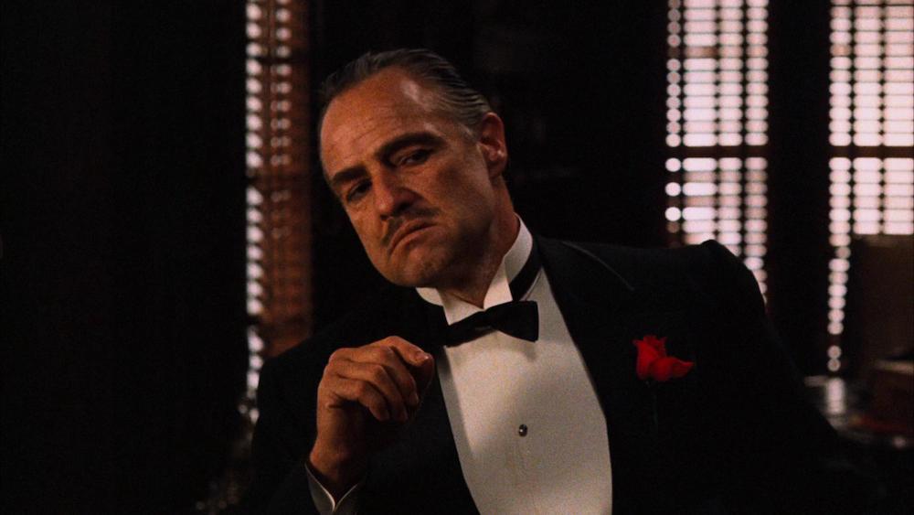 Photo of Marlon Brando as Don Vito Corleone.