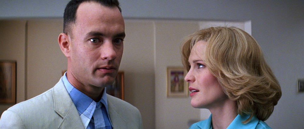 Photo of Tom Hanks as Forrest and Robin Wright as Jenny.
