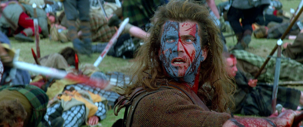 Photo of Mel Gibson as William Wallace.