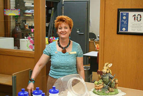 Victoria Halbleib of the Oakley Public Library in Oakley, Kansas.