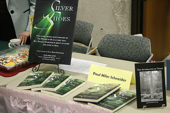 My perch at the author's table.