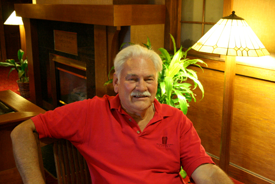 Bob Baum, great-grandson of L. Frank Baum, relaxing (for all of three seconds before he has to be somewhere) in the lobby of the Craftsman Inn, where most of the festival guests were staying. For me, Bob will always the (Tin Woodman's) heart of any Oz event he attends. His passion for the family legacy as well as his nurturing of others who celebrate and continue this legacy is unmatched. The Baum family couldn't ask for a better and more enthusiastic spokesperson.