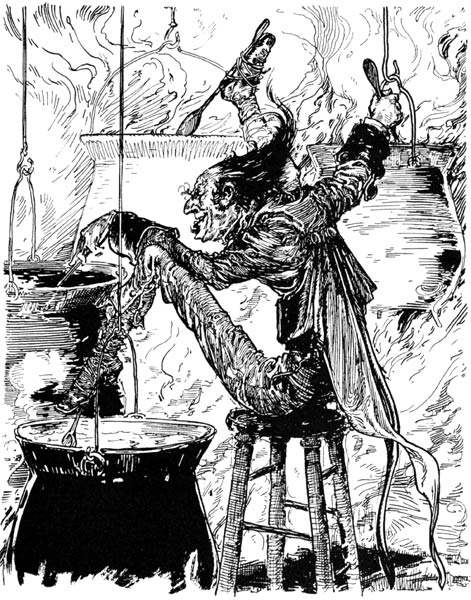 The "crooked magician" Doctor Pipt, as depicted by illustrator John R. Neill in L. Frank Baum's "The Patchwork Girl of Oz."