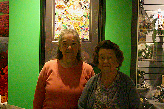 MGM Munchkin-by-marriage Myrna Swenson (right) and her daughter Nancy flew in from Texas to join us as a special guest! The always delightful Myrna is the widow of Munchkin soldier Clarence Swenson.