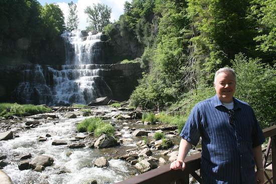 Paul Miles Schneider visits Chittenango Falls in Cazenovia, NY. Oz-Stravaganza! 2014.