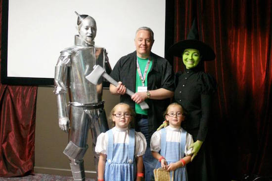 This family was so great, really getting into the act. Dad, the Tin Man, Mom the Witch, and their twin Dorothys. All with thick southern accents and loads of enthusiasm (I think they were from Georgia? But my memory is foggy.) Wonderful people! OZtoberFest 2014, Wamego, Kansas.