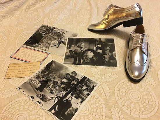 Paul Miles Schneider packs his new silver shoes, along with several pieces of correspondence from his second-grade pen pal, the Wicked Witch of the West herself, Margaret Hamilton. Oz-Stravaganza! 2016.