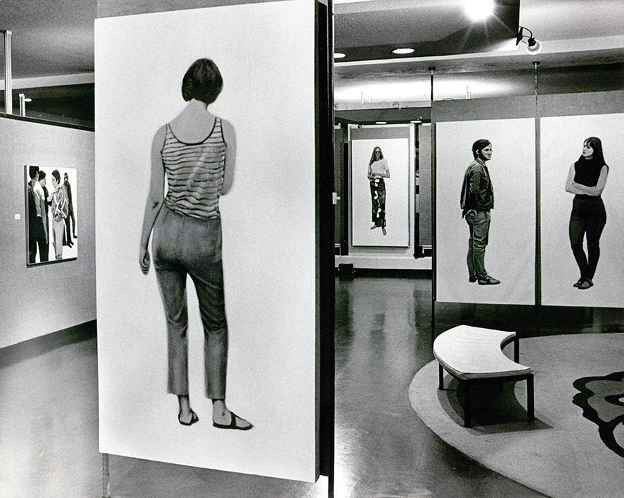 Leonard Schneider's exhibition in the Student Union at the University of Kansas in the early 1970s.