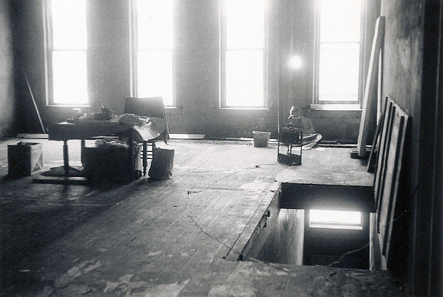 Leonard Schneider’s studio on Massachusetts Street in the early 1970s.