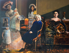 0080. The Life of Julie Manet. 48" x 36" (2006) The artist Julie Manet, niece of Édouard Manet, is depicted at various stages of her life. The artist Julie Manet, niece of Édouard Manet, is depicted at various stages of her life.